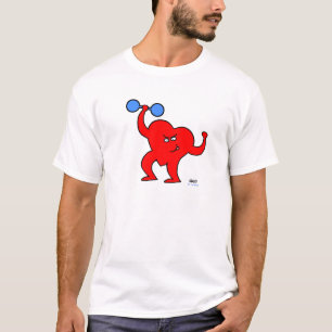 Cute Cartoon hoort Cardio Fitness Workout T-shirt