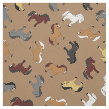 Cute Cartoon Horses Kinder Light Brown