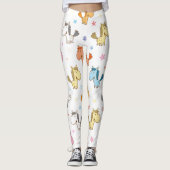 Cute Cartoon Horses Leggings (Voorkant)