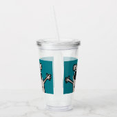 Cute Cartoon Hug a Pug Acryl Drinkbeker (Links)