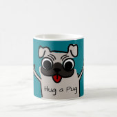Cute Cartoon Hug a Pug Koffiemok (Center)