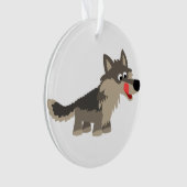 Cute Cartoon Hungry Wolf AcrylOrnament Ornament (voorkant)