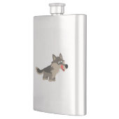 Cute Cartoon Hungry Wolf Classic Flask Heupfles (Links)