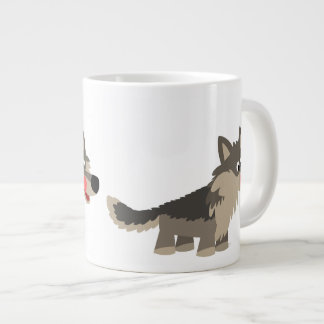 Cute Cartoon Hungry Wolf Jumbo Mok