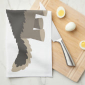 Cute Cartoon Hungry Wolf Kitchen Towel Theedoek (Quarter Fold)