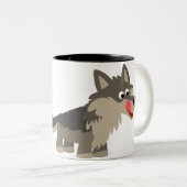 Cute Cartoon Hungry Wolf Mok (Voorkant rechts)