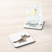 Cute Cartoon Hungry Wolf Onderzetters set (Rechterzijde)