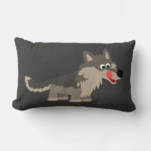 Cute Cartoon Hungry Wolf Pillow Kussen