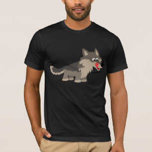 Cute Cartoon Hungry Wolf T-Shirt