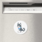 Cute Cartoon Husky Puppy Dog Magneet (Insitu (Vaatwasser))
