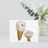 Cute Cartoon Ice Cream Cones Briefkaart (Staand voorkant)