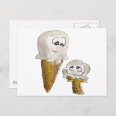 Cute Cartoon Ice Cream Cones Briefkaart (Voorkant / Achterkant)