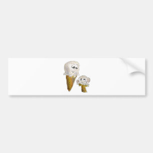 Cute Cartoon Ice Cream Cones Bumpersticker