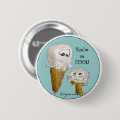 Cute Cartoon Ice Cream Cones Ronde Button 5,7 Cm (Voorkant /achterkant)