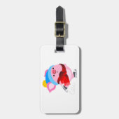 Cute Cartoon Ice Skating Pig Bagagelabel (Voorkant verticaal)