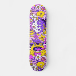 Cute Cartoon Illustration Persoonlijk Skateboard