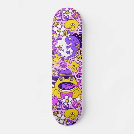 Cute Cartoon Illustration Persoonlijk Skateboard (Voorkant)
