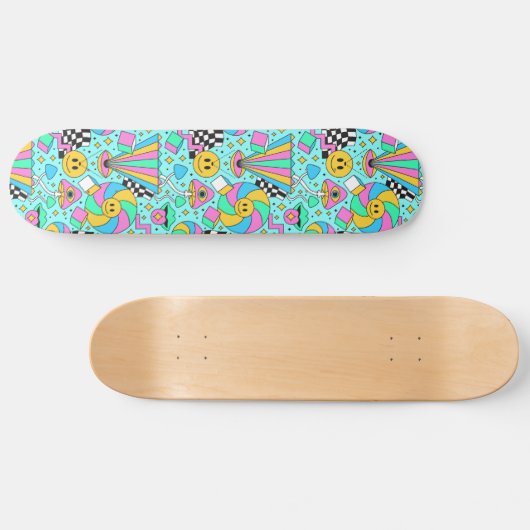 Cute Cartoon Illustration Skateboard (Horizontaal)