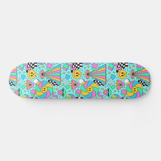 Cute Cartoon Illustration Skateboard (Horizontaal)