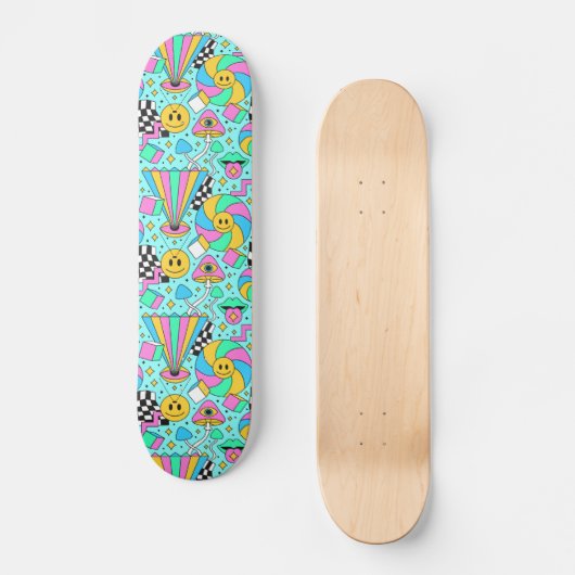 Cute Cartoon Illustration Skateboard (Voorkant)