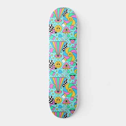 Cute Cartoon Illustration Skateboard (Voorkant)
