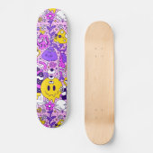 Cute Cartoon Illustration Skateboard (Voorkant)