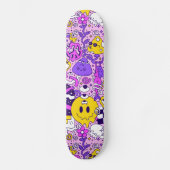 Cute Cartoon Illustration Skateboard (Voorkant)