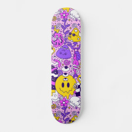 Cute Cartoon Illustration Skateboard