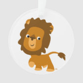 Cute Cartoon Inhoud Lion AcrylOrnament Ornament (voorkant)