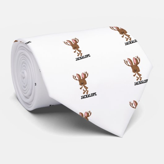 Cute Cartoon Jackalope Stropdas (Opgerold)