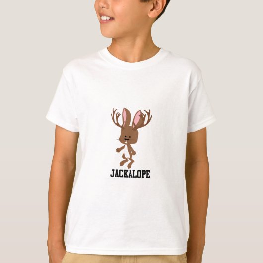Cute Cartoon Jackalope T-shirt (Voorkant)