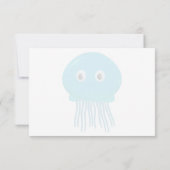 Cute Cartoon Jellyfish Custom Just a Note Notitiekaartje (Achterkant)
