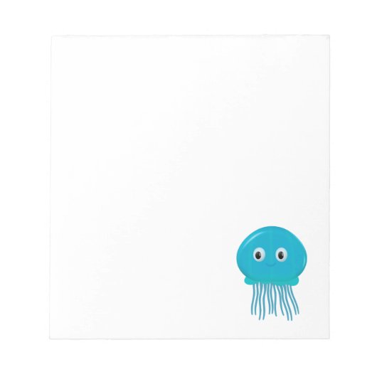 Cute Cartoon Jellyfish Notitieblok (Voorkant)