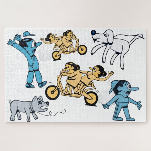 Cute Cartoon Jigzaag Legpuzzel (Horizontaal)