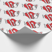 Cute Cartoon Jolly Santa Claus Laughing Ho Ho Ho Cadeaupapier (Hoek)