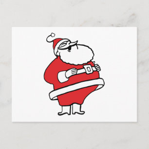 Cute Cartoon Jolly Santa Claus Laughing Ho Ho Ho Feestdagenkaart