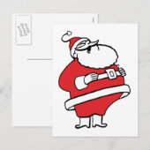 Cute Cartoon Jolly Santa Claus Laughing Ho Ho Ho Feestdagenkaart (Voorkant / Achterkant)