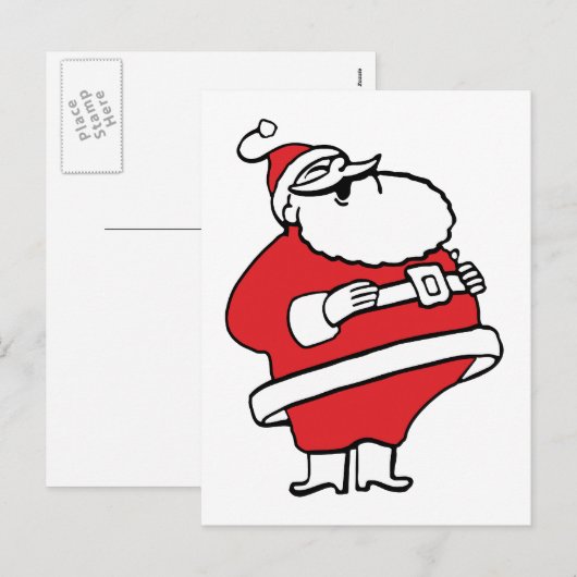 Cute Cartoon Jolly Santa Claus Laughing Ho Ho Ho Feestdagenkaart (Voorkant / Achterkant)