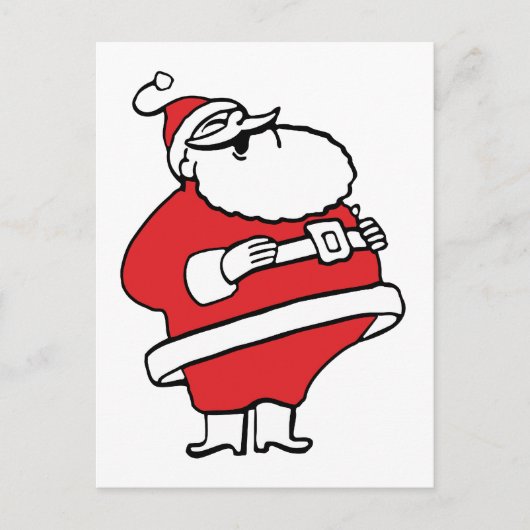 Cute Cartoon Jolly Santa Claus Laughing Ho Ho Ho Feestdagenkaart (Voorkant)