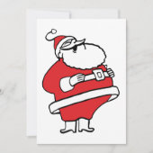 Cute Cartoon Jolly Santa Claus Laughing Ho Ho Ho Feestdagenkaart (Voorkant)
