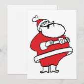 Cute Cartoon Jolly Santa Claus Laughing Ho Ho Ho Feestdagenkaart (Voorkant / Achterkant)
