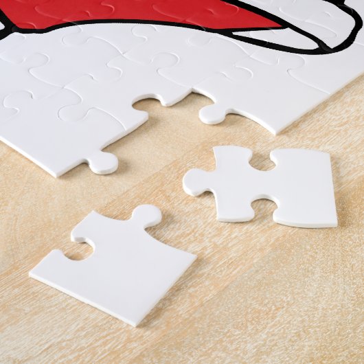 Cute Cartoon Jolly Santa Claus Laughing Ho Ho Ho Legpuzzel (Zijkant)