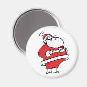 Cute Cartoon Jolly Santa Claus Laughing Ho Ho Ho Magneet (Voorkant / Achterkant)