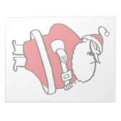Cute Cartoon Jolly Santa Claus Laughing Ho Ho Ho Notitieblok (Voorkant)