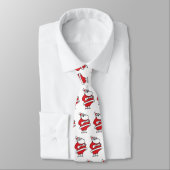 Cute Cartoon Jolly Santa Claus Laughing Ho Ho Ho Stropdas (Gebonden)