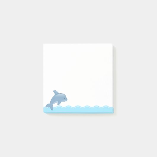 Cute Cartoon Jumping Dolphin Post-it® Notes (Voorkant)
