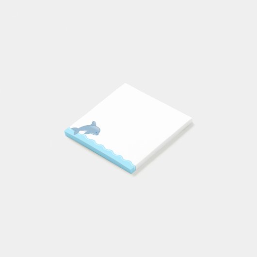 Cute Cartoon Jumping Dolphin Post-it® Notes (Schuin)