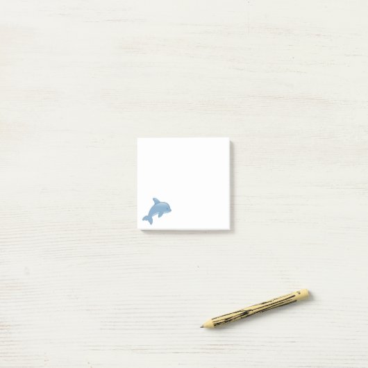 Cute Cartoon Jumping Dolphin Post-it® Notes (Op bureau)