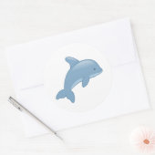 Cute Cartoon Jumping Dolphin Ronde Sticker (Envelop)
