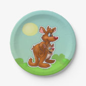 Cute cartoon kangaroo Bord (Voorkant)